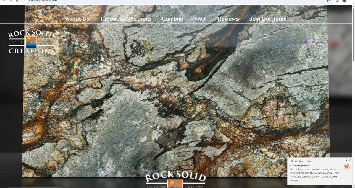 Rock Solid Creations website