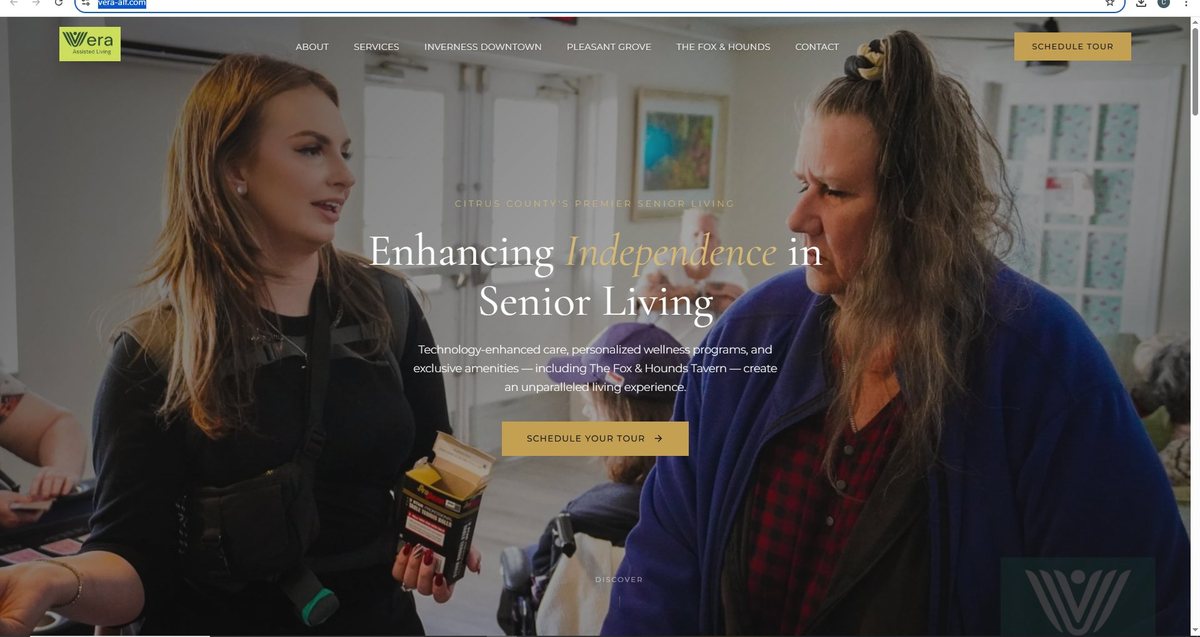 Vera Assisted Living website